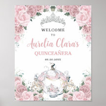Zachte Roze Rozen Prinses Koets QUINCEAÑERA 16e