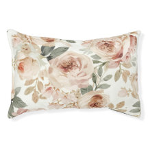 Zachte Roze Rozen Waterverf Bloemendruk Botanisch