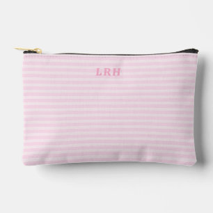Zachte Roze Streep Vintage Kleine Initialen Monogr Etui
