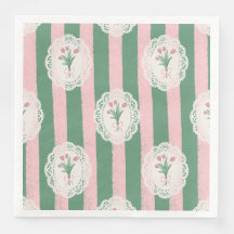 Zachte Roze Strik & Tulp Bloemmotief