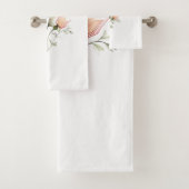 "Zachte roze tulpen" Patroonontwerp badhanddoek se Bad Handdoek (Insitu)