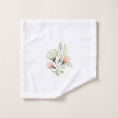 "Zachte roze tulpen" Patroonontwerp badhanddoek se Bad Handdoek (Wasdoekje)