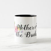 Zachte Roze Waterverf Bloem Moeder van de Bruid Tweekleurige Koffiemok (Center)