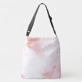 Zachte roze Waterverf Crossbody Tas (Achterkant)