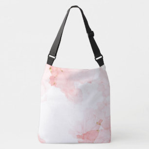 Zachte roze Waterverf Crossbody Tas