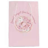 Zachte roze Waterverf Vergeet niet dat je Geweldig Medium Cadeauzakje (Voorkant)