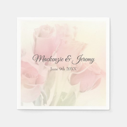 Zachte Rozen 2 Servet (Voorkant)