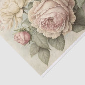 Zachte  Rozen in crème en roze Tissuepapier (Detail)