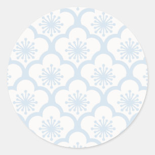 Zachte Sakura Poederblauw - Neutraal Ronde Sticker