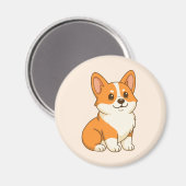 Zachte Schattige Corgi Hond Magneet (Voorkant / Achterkant)