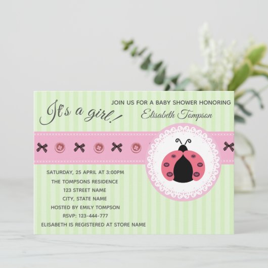 Zachte Schattigee moderne lieveheersbeestjes girly Kaart (Staand voorkant)