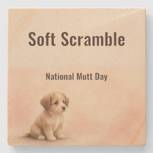 Zachte Scramble Nationale Mutt Dag Stenen Onderzetter