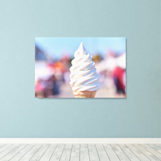 Zachte serveren ijs post canvas afdruk (Insitu (Houten vloer))