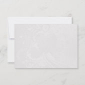 Zachte Silver Heart RSVP Kaartje (Achterkant)