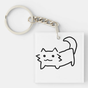 Zachte simpele kat sleutelhanger