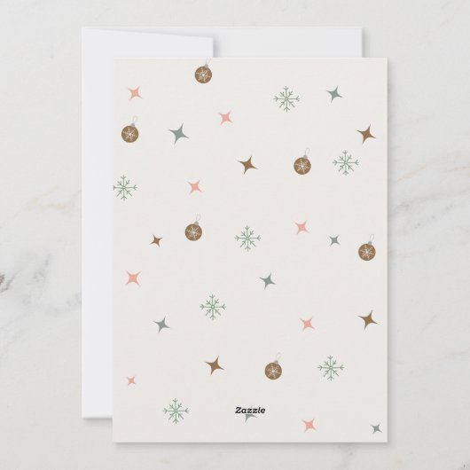 Zachte Simpele Kerst Foto in Pastelkleuren Feestdagenkaart (Achterkant)