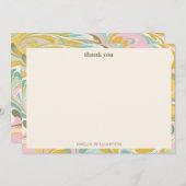 Zachte simpele pastel abstracte aangepaste bruidsd bedankkaart (Voorkant / Achterkant)