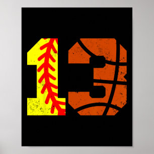 Zachte Sketll Nummer 13 Jersey Grappige 13e Verjaa Poster