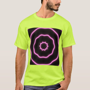 zachte slingerringen van neonroze licht t-shirt