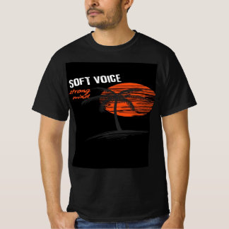 Zachte Stem zonsondergang Silhouette T-shirt – Min