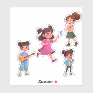 Zachte sticker met cartoon karakter van een leuk m