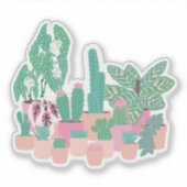 Zachte sticker met kamerplanten (Voorkant)