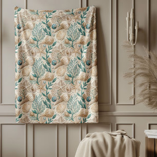 Zachte stijlvolle kustdeken Nautisch Home Accent Fleece Deken