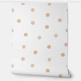 Zachte Stippen: Waterverf Polka Dot Behang