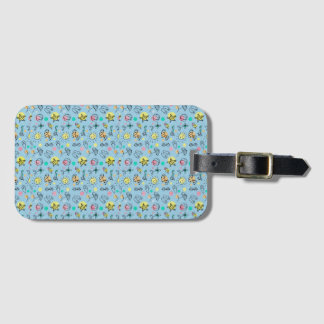 Zachte strandprint bagagelabel