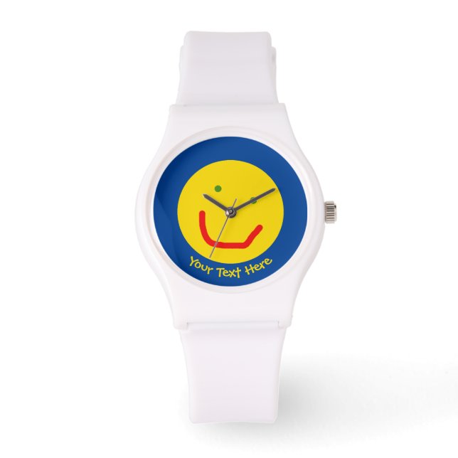Zachte Sun Happy Face Horloge (Voorkant)