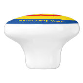 Zachte Sun Happy Face Keramische Knop (Zijkant)