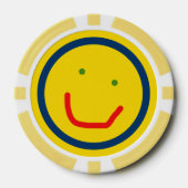 Zachte Sun Happy Face Poker Chips (Voorkant)