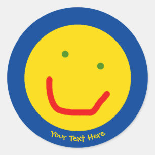 Zachte Sun Happy Face Ronde Sticker