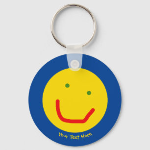 Zachte Sun Happy Face Sleutelhanger