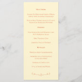 Zachte Sunset Hues Trouwmenu Menu (Achterkant)