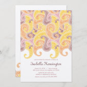 Zachte Swirls Baby shower Uitnodiging (Voorkant / Achterkant)