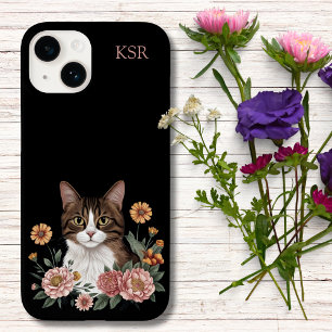 Zachte Tabby Kat met Bloemen Case-Mate iPhone 14 Hoesje