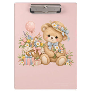 Zachte Teddybeer Feest Design Klembord