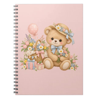 Zachte Teddybeer Feest Design Notitieboek