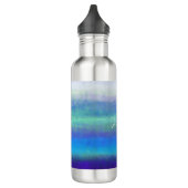 Zachte tinten blauw en groen waterfles  (Links)