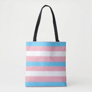 Zachte Transgender Pride Flag Kleuren Stripes Draagtas