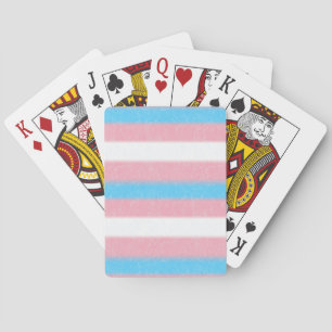 Zachte Transgender Pride Flag Kleuren Stripes Pokerkaarten