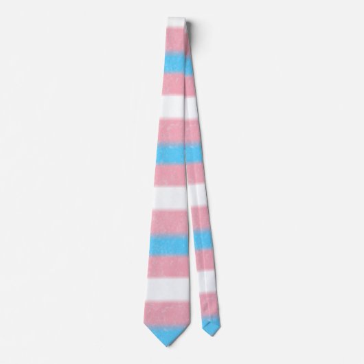Zachte Transgender Pride Flag Kleuren Stripes Stropdas (Voorkant)
