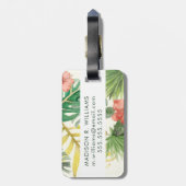 Zachte tropen bagagelabel (Achterkant verticaal)
