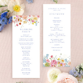 Zachte Tuin Bloemen Wedding Ceremony Programma