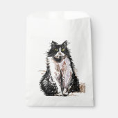 Zachte Tuxedo Kat Kunst huisdier Dieren Feest Zakk Bedankzakje (Voorkant)