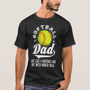 Zachte vader als een honkbalpap met een grotere ko t-shirt
