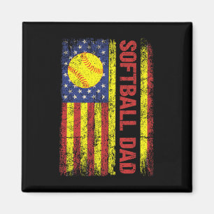 Zachte vader Amerikaanse vlag shirt papa Vaderdag Magneet