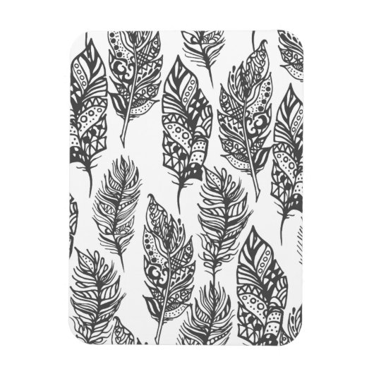 Zachte veren Doodle Magneet (Verticaal)
