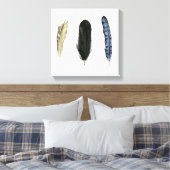 Zachte veren I Canvas Afdruk (Insitu (Slaapkamer))